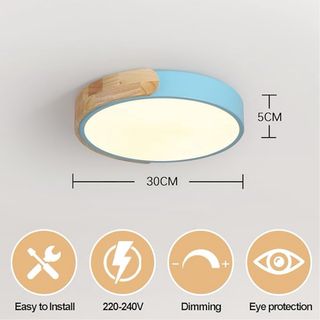 Lámpara LED GHiycotdl 24W Madera Azul 30 Cm