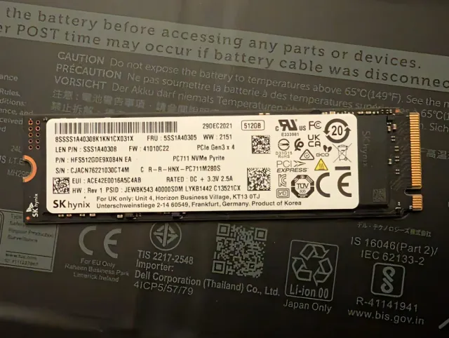 SSD NVMe SK hynix 512GB PCIe Gen3 x4