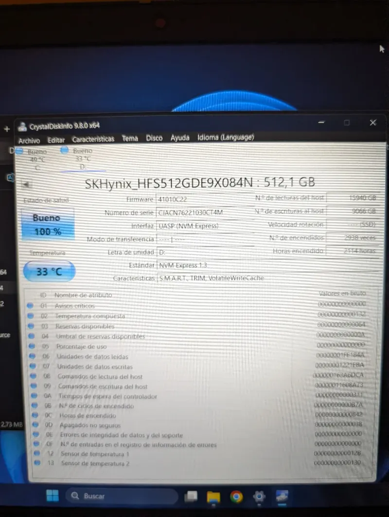 SSD NVMe SK hynix 512GB PCIe Gen3 x4 afbeelding 2