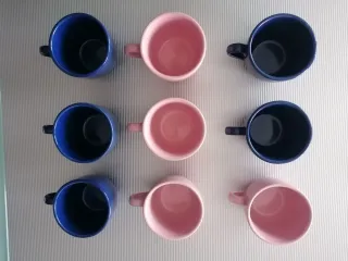 Set 4 Tazzine Ceramica Rosa