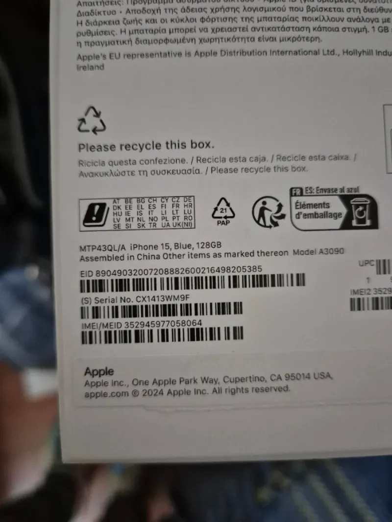 iPhone 15 128GB Azul Nuevo afbeelding 3
