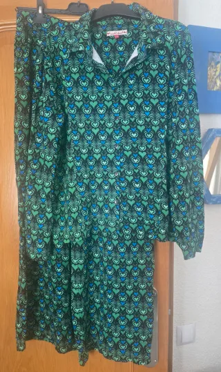 Camisa y pantalon Miss Sidecar Corazones Verde