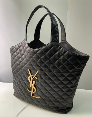 Bolso Saint Laurent Icare Negro Dorado