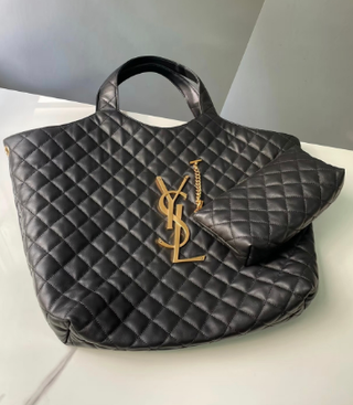 Bolso Saint Laurent Icare Negro Dorado