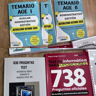 Opostime temario Age oposiciones 2025