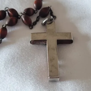 Rosario antiguo años 40 de madera 49 cm