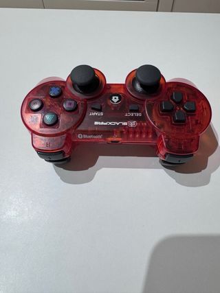 Mando Blackfire PS3 Rojo Transparente inalámbrico