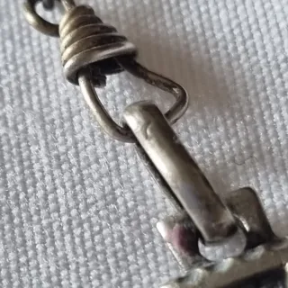 Rosario antiguo madera y metal 1920/40