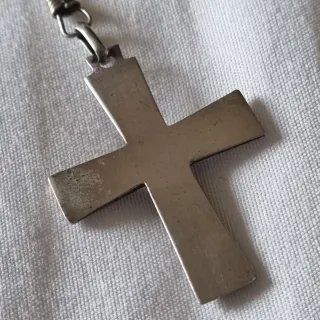 Rosario antiguo madera y metal 1920/40