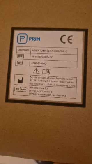 Asiento giratorio para bañera