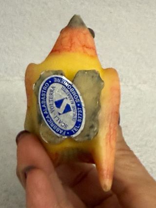 Statuina uccellino in alabastro