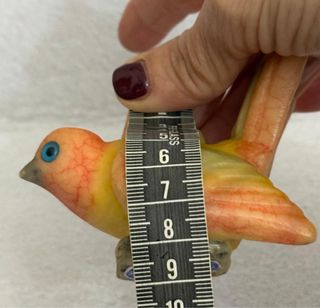 Statuina uccellino in alabastro