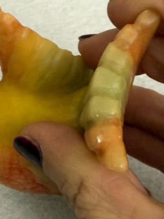 Statuina uccellino in alabastro