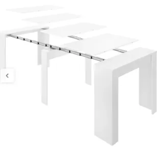 Mesa consola extensible blanca