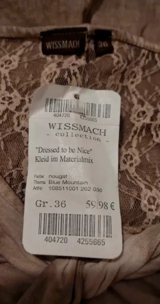 Vestito beige con pizzo