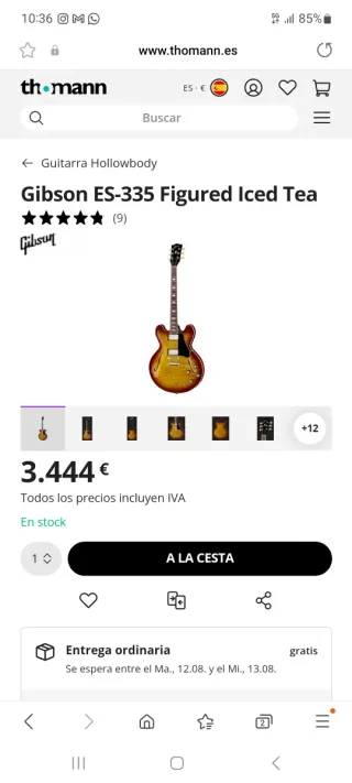 Gibson Es335 Figured Ice Tea