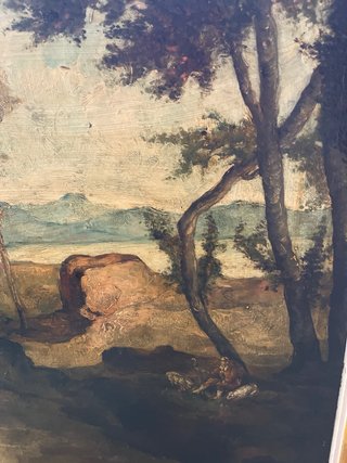 Oleo paisaje antiguo, escucho ofertas