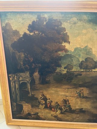 Oleo paisaje antiguo, escucho ofertas