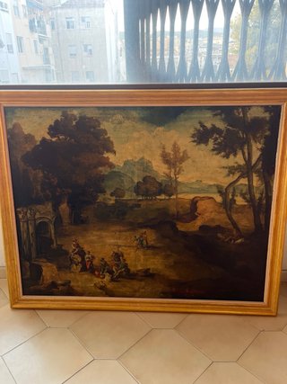 Oleo paisaje antiguo, escucho ofertas