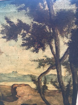 Oleo paisaje antiguo, escucho ofertas
