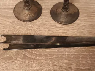 Lote copas plateadas y mechero