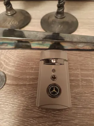 Lote copas plateadas y mechero