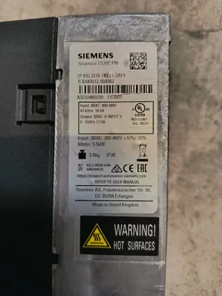 Inverter Siemens Sinamics 400V 5.5KW