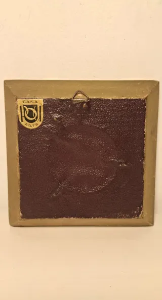 Pareja cuadros religiosos antiguos pan de oro