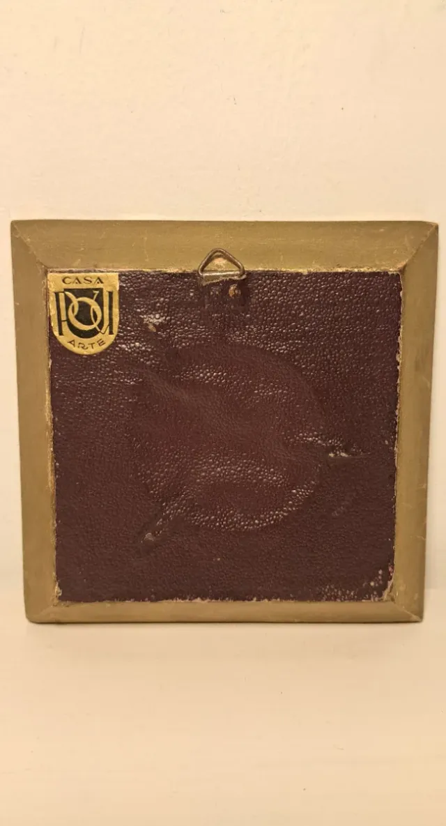 Pareja cuadros religiosos antiguos pan de oro