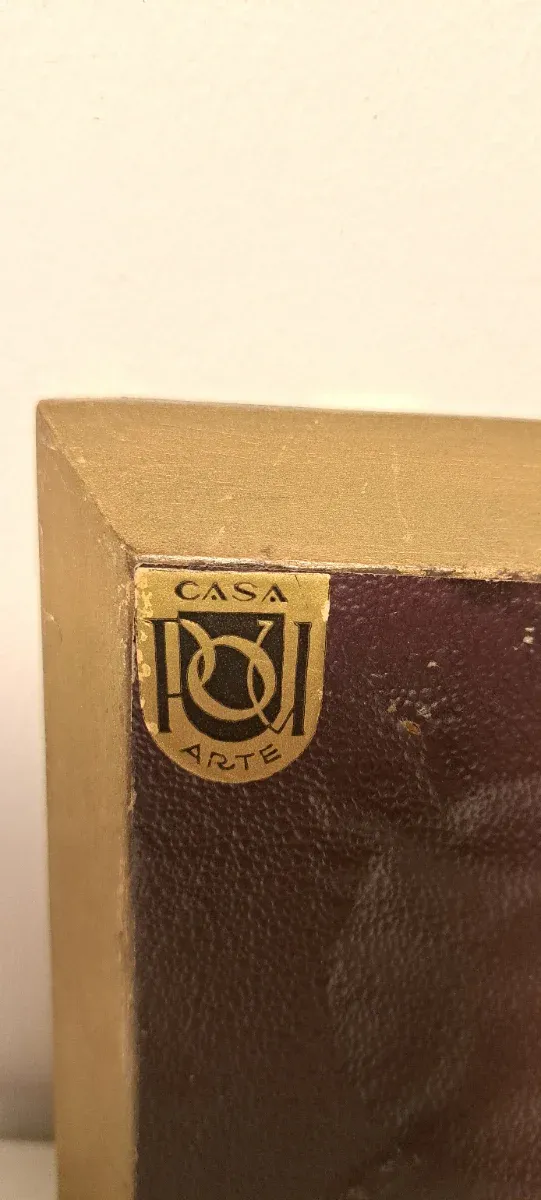 Pareja cuadros religiosos antiguos pan de oro