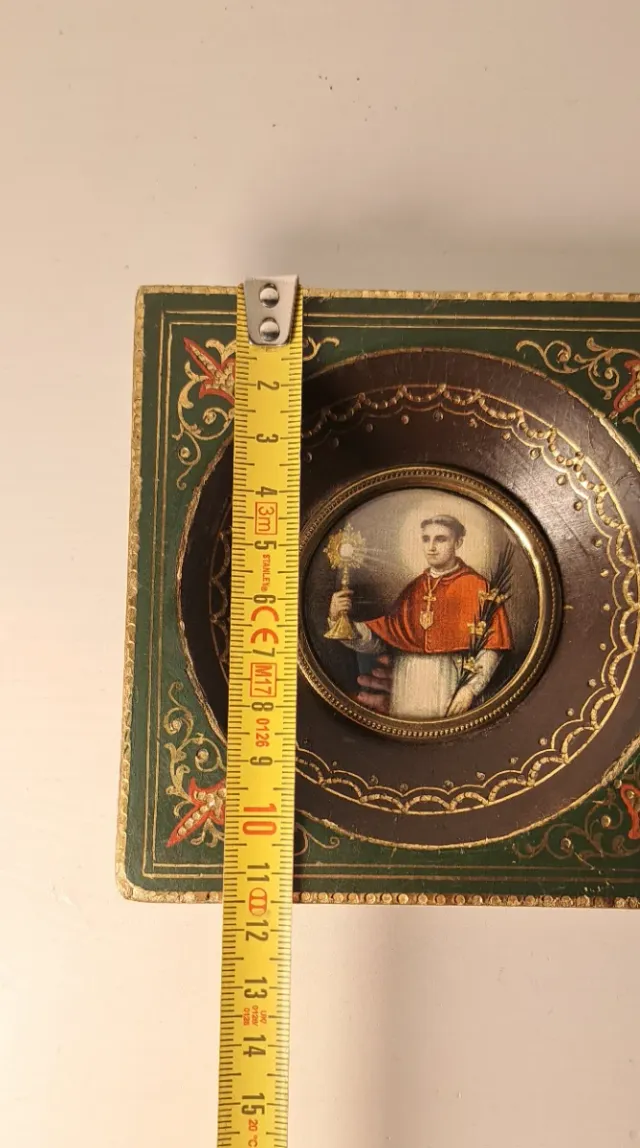 Pareja cuadros religiosos antiguos pan de oro