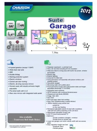 CHAUSSON SWEET GARAGE 2012