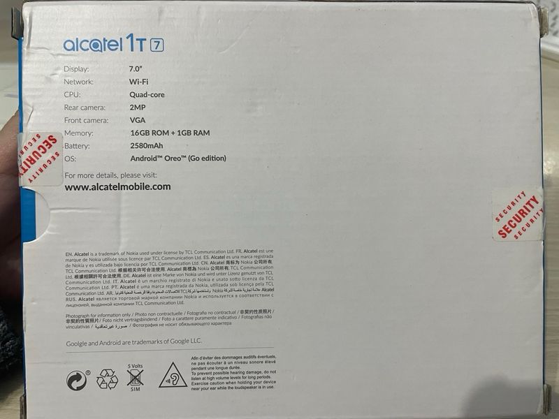 Tablet Alcatel 1T7 1+16GB Negra afbeelding 2