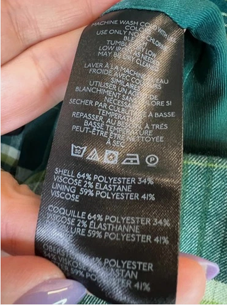 Camisa de cuadros verde y blanco