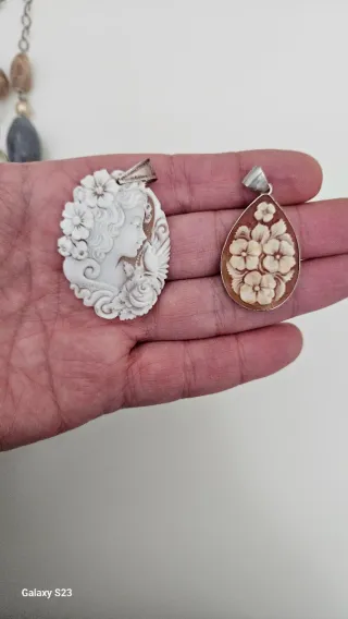 Set collane e cammei argento 925