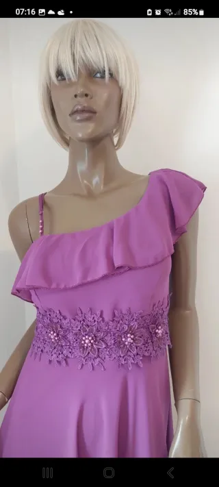 Vestito monospalla svasato