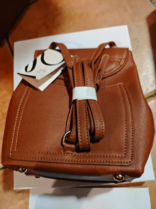 Mochila Polene Cuero Marrón