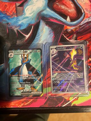Cartas Pokémon Empoleon EX y Toxtricity