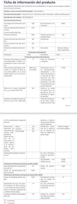 Bombillas LED AmazonBasics E27 (2 unidades)