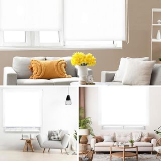 Estor enrollable blanco translúcido