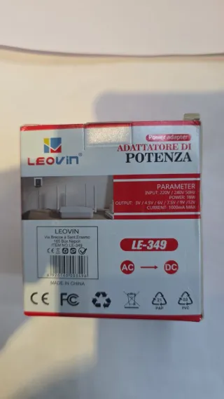 Leovin LE-349 Adattatore di Potenza 18W