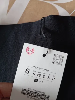 Top Zara Joyas Negro