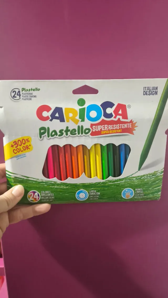 Crayones Carioca Plastello 24 Colores