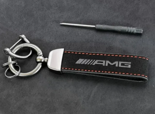 Llavero AMG Mercedes Tacto Piel Cuero Regalo