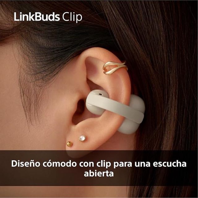 Sony LinkBuds Clip Open-Ear IPX4 Chiamate IA Nero