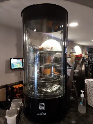 Vitrina expositora redonda