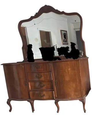 Mueble tocador con espejo vintage