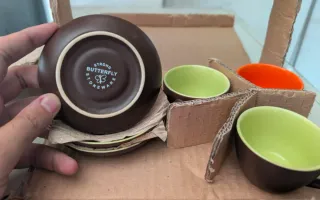 Set 3 Tazzine Caffè Gres Strong Butterfly