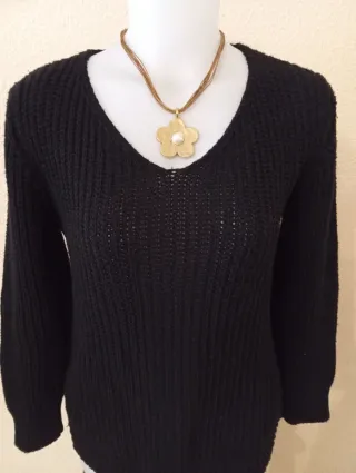 Jersey Lana Negro Mujer Talla S