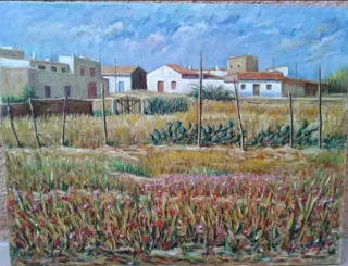 Cuadro al óleo paisaje 64,5x50